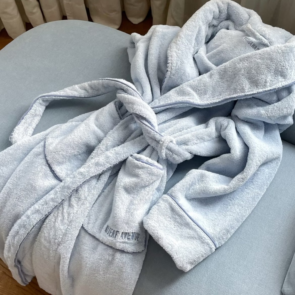 Djerf Avenue Soft Blue Bathrobe